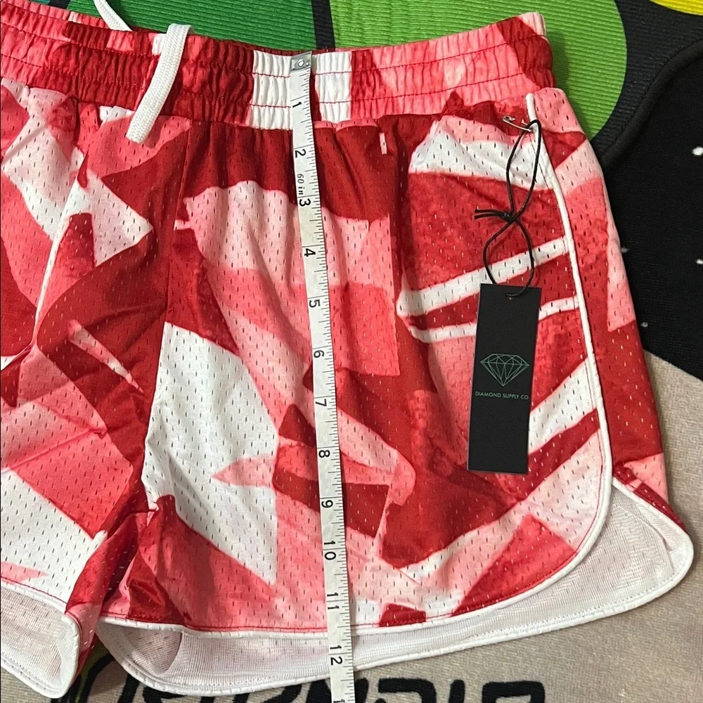 Diamond Supply Co Red Mesh Shorts